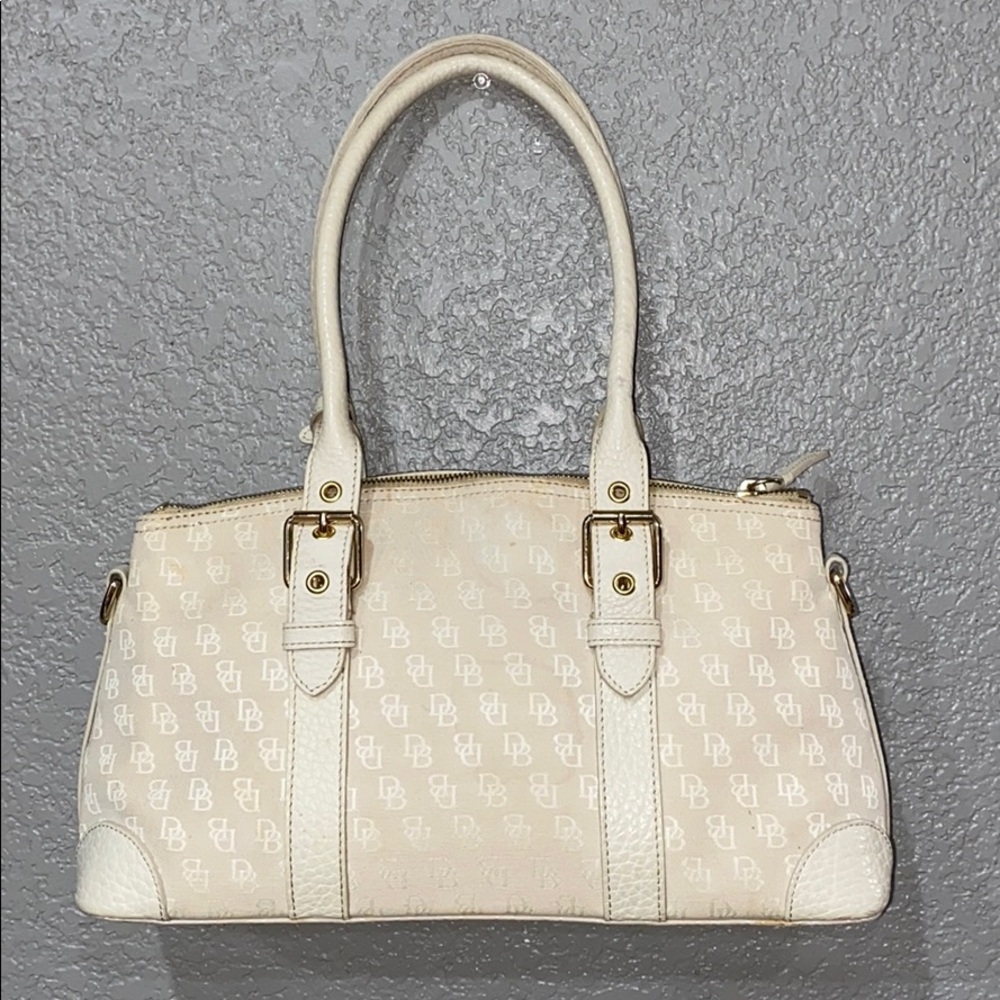 Dooney & Bourke signature satchel bag cream ivory - Picture 2 of 16